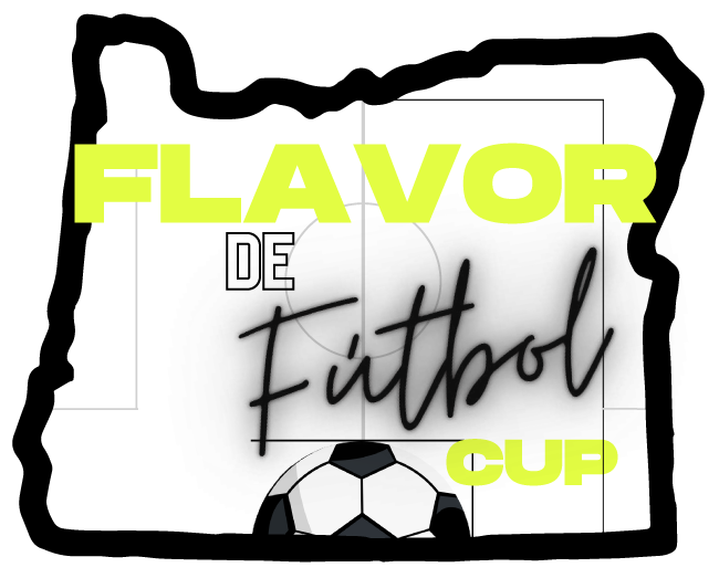 Flavor de Futbol 2022 soccer ball with laurel wrapped around it from a tournament cup